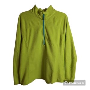 Eddie Bauer Women's Fleece Pullover, Bright Lime Green, XL, Pre-owned